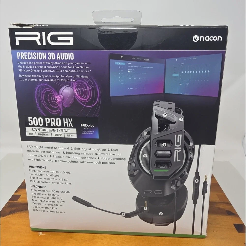 RIG 500 PRO HX Wired Gaming Headset Xbox PlayStation Switch PC New Sealed